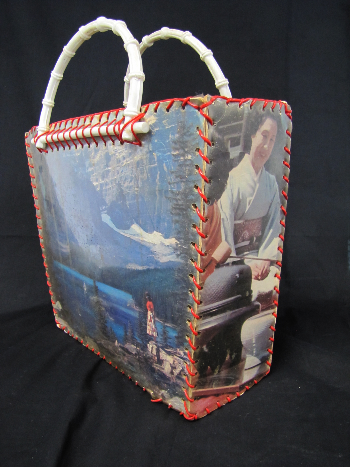 Photographs of shopping bag made from plastic, pictures and plastic
