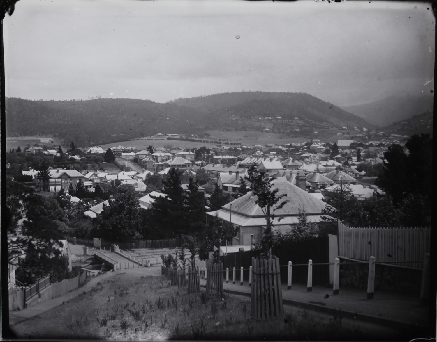 Photograph of view of Sandy Bay from Napoleon Street, Battery Point