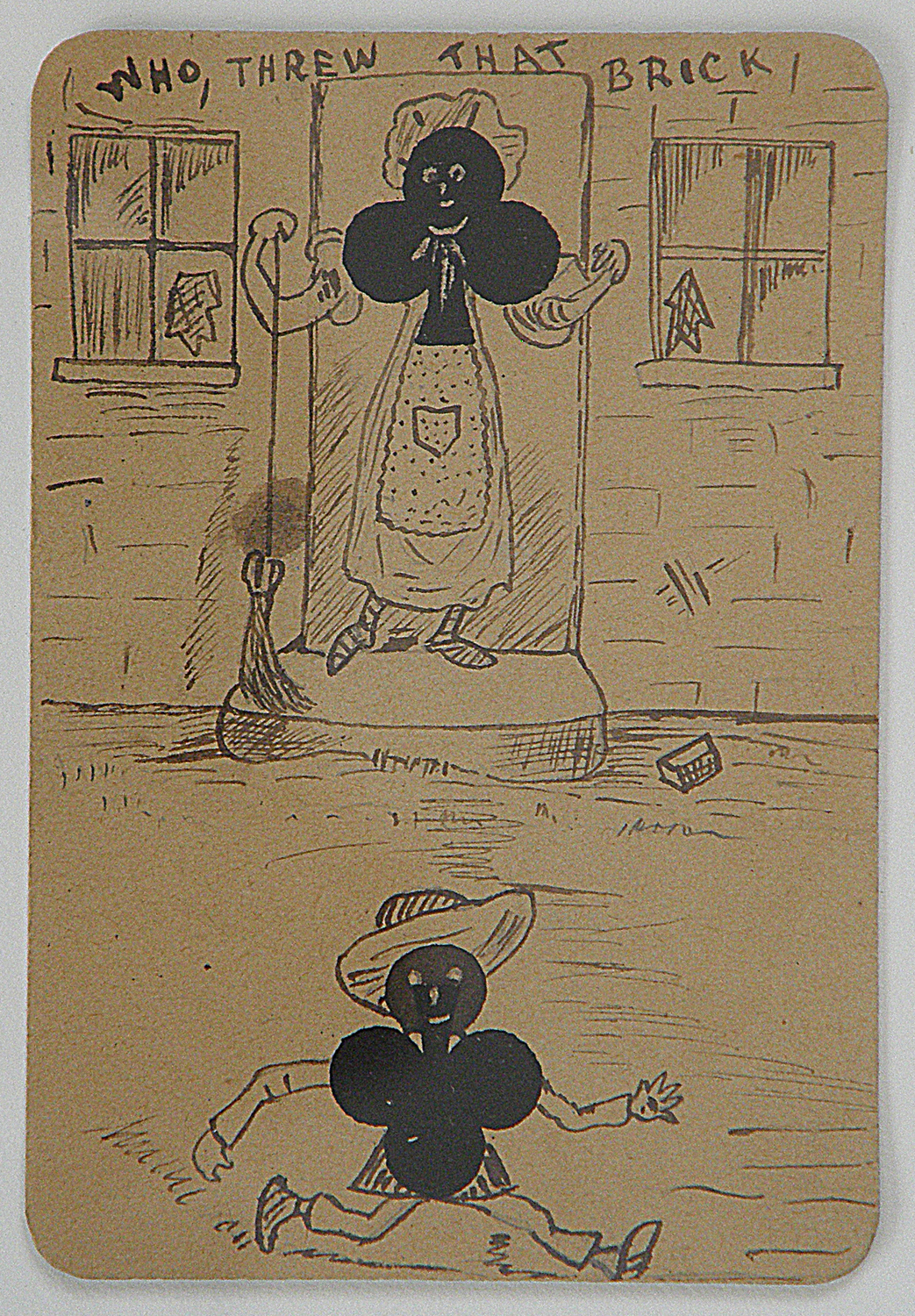 Playing cards - 2 of clubs. Drawn by Thomas Claude Wade Midwood, Hobart
